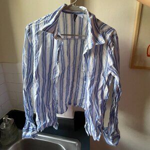 Target Blue Striped Collared Shirt